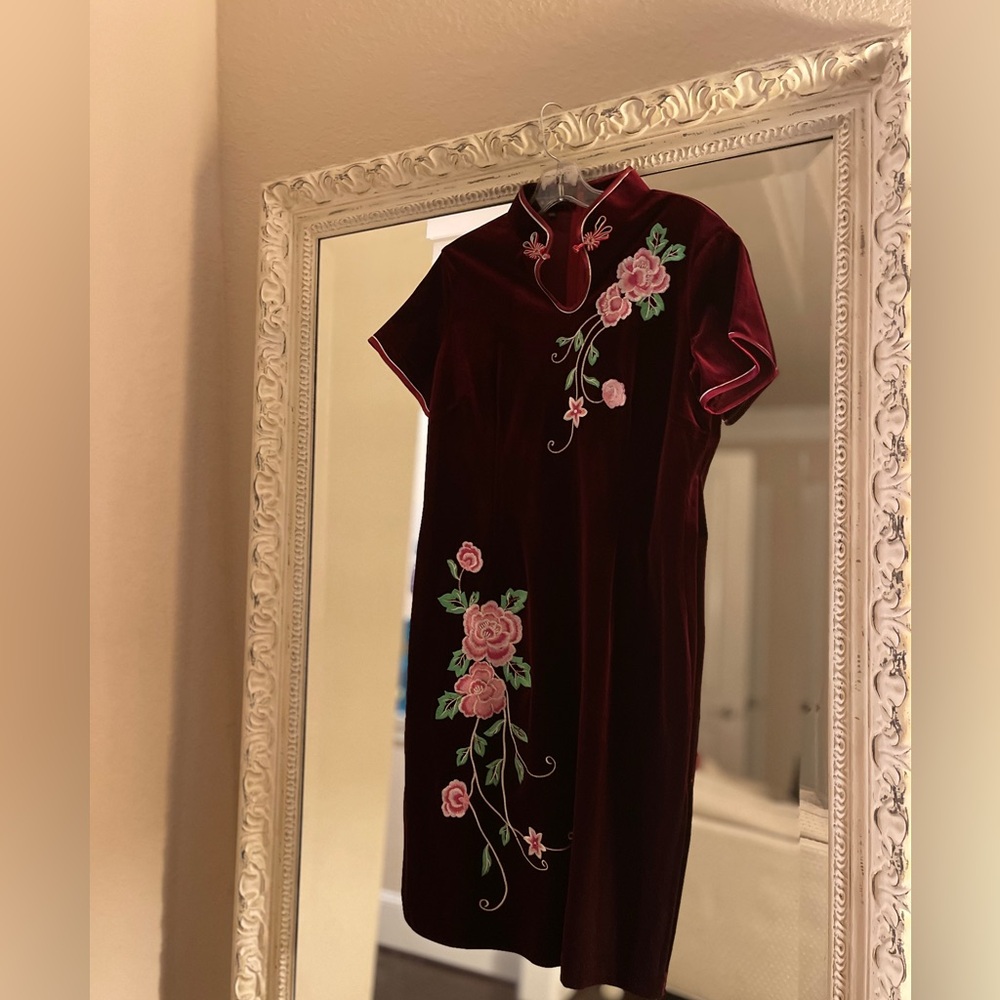 Elegant Floral Embroidered Dress